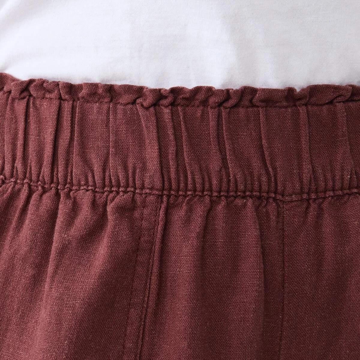 5 Linen Blend Culottes DARK HENNA, 5 of 5