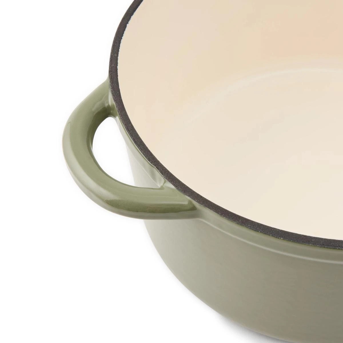 5 5L Cast Iron Casserole - Green, 5 of 8