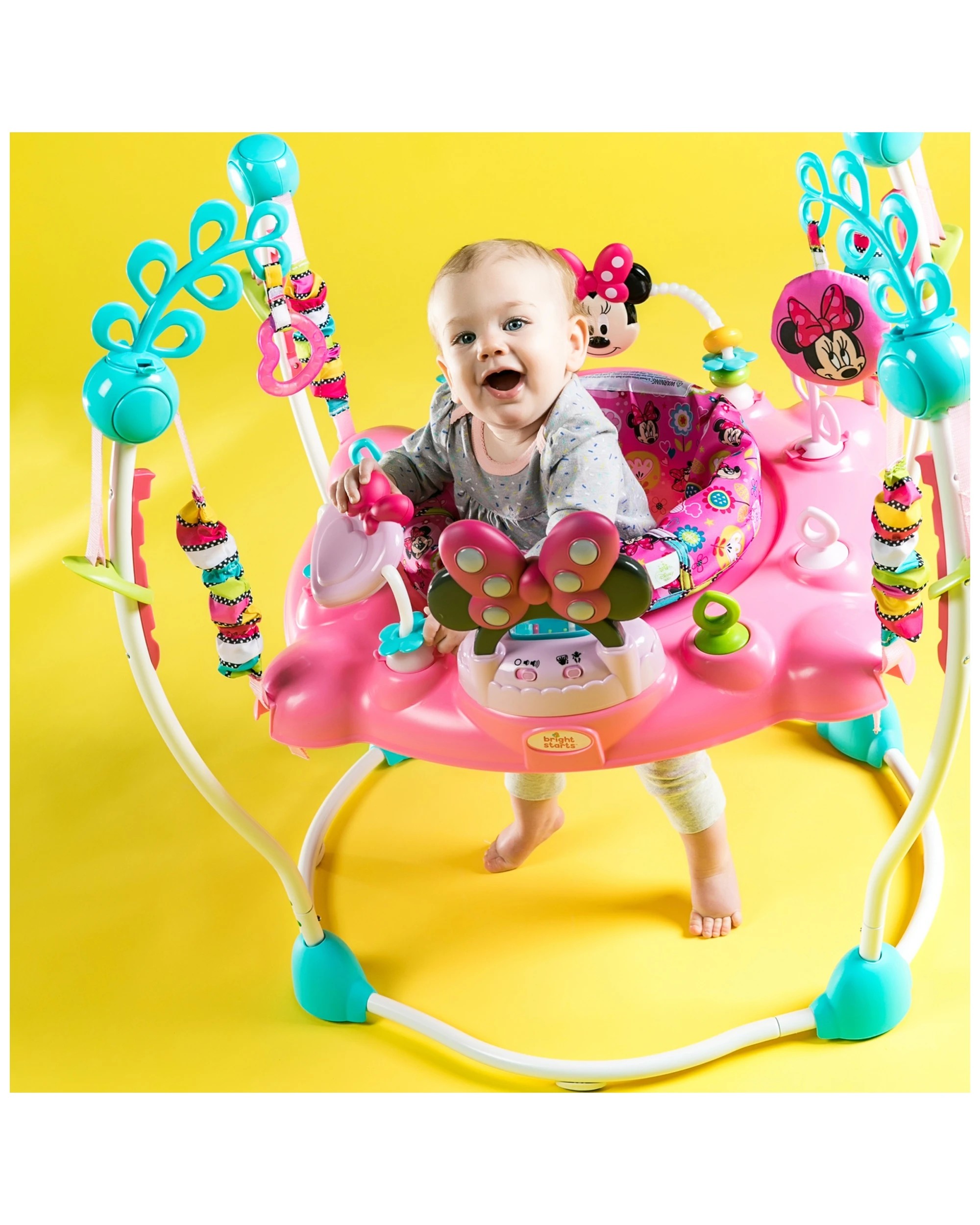 4 Bright Starts Minnie Mouse Baby Jumper Activity Centre Rotating Seat 6 Months - Multi, 4 of 9