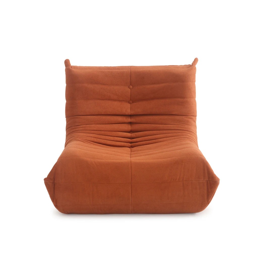 2 Zzz Atelier Caterpillar Floor Lounger Chair Foam Sofa - Orange, 2 of 6