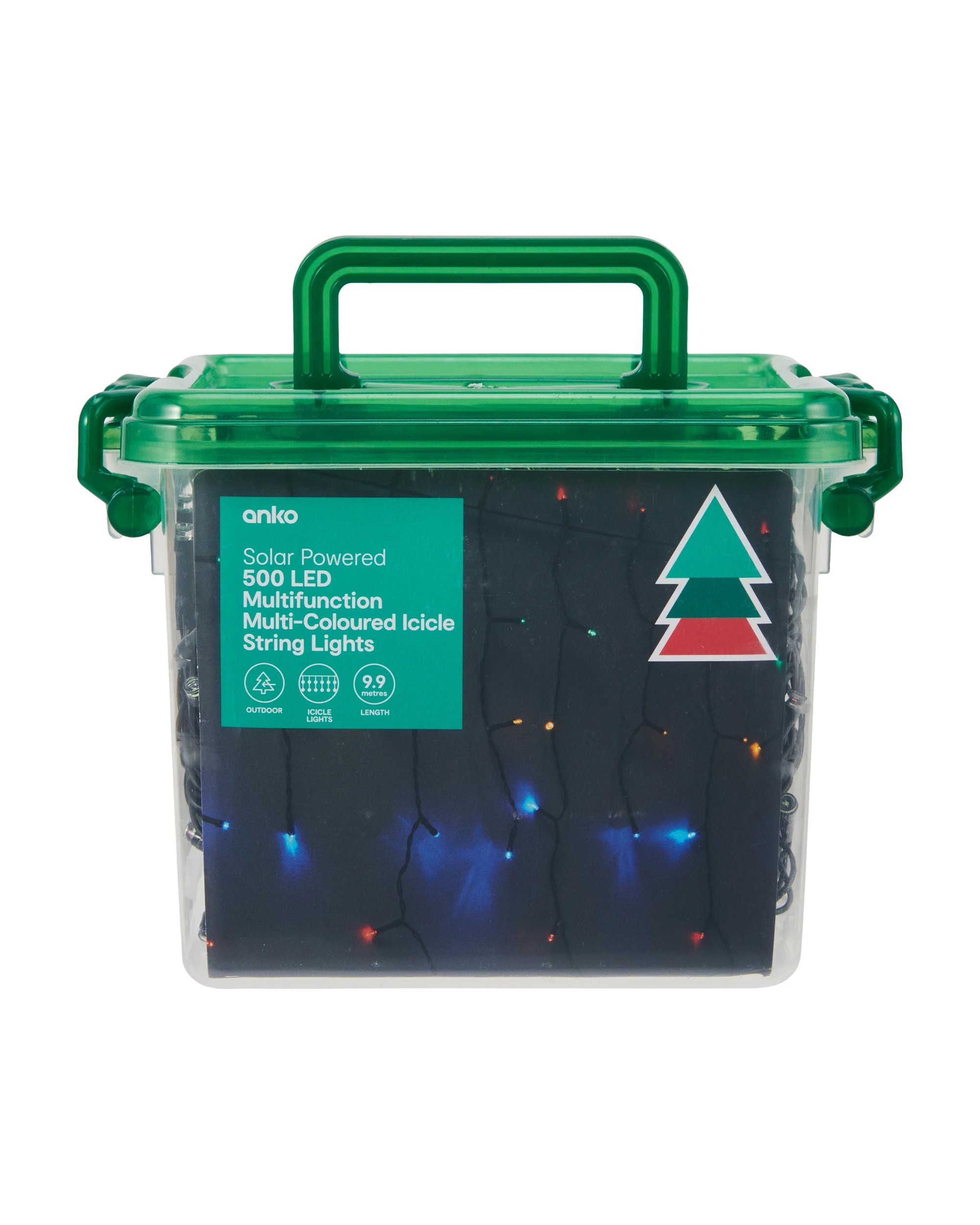 6 Solar Powered 500 LED Multifunction Multi-Coloured Icicle String Lights, 6 of 6