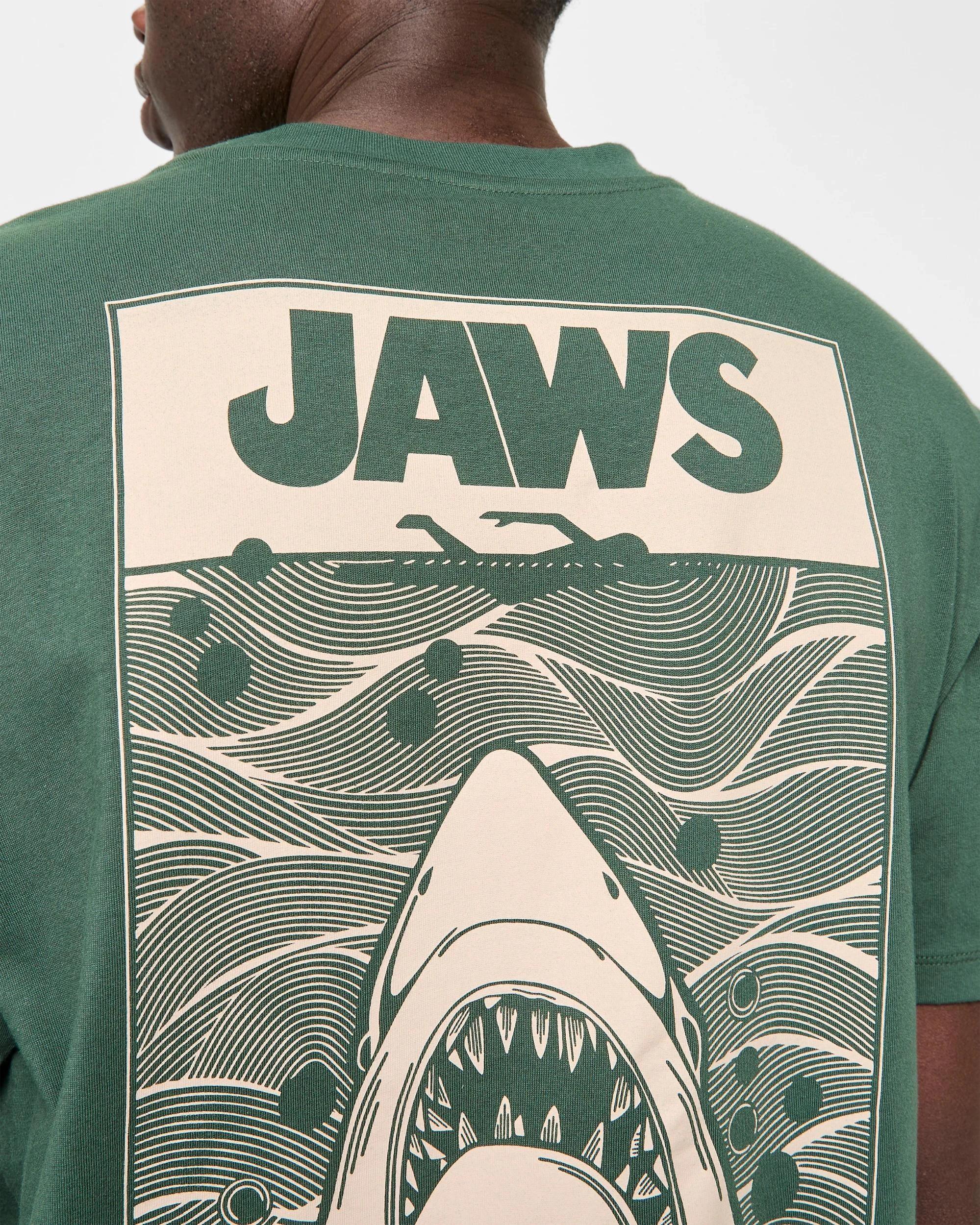 5 Licensed Australian Cotton Jaws T-Shirt GREEN, 5 of 6