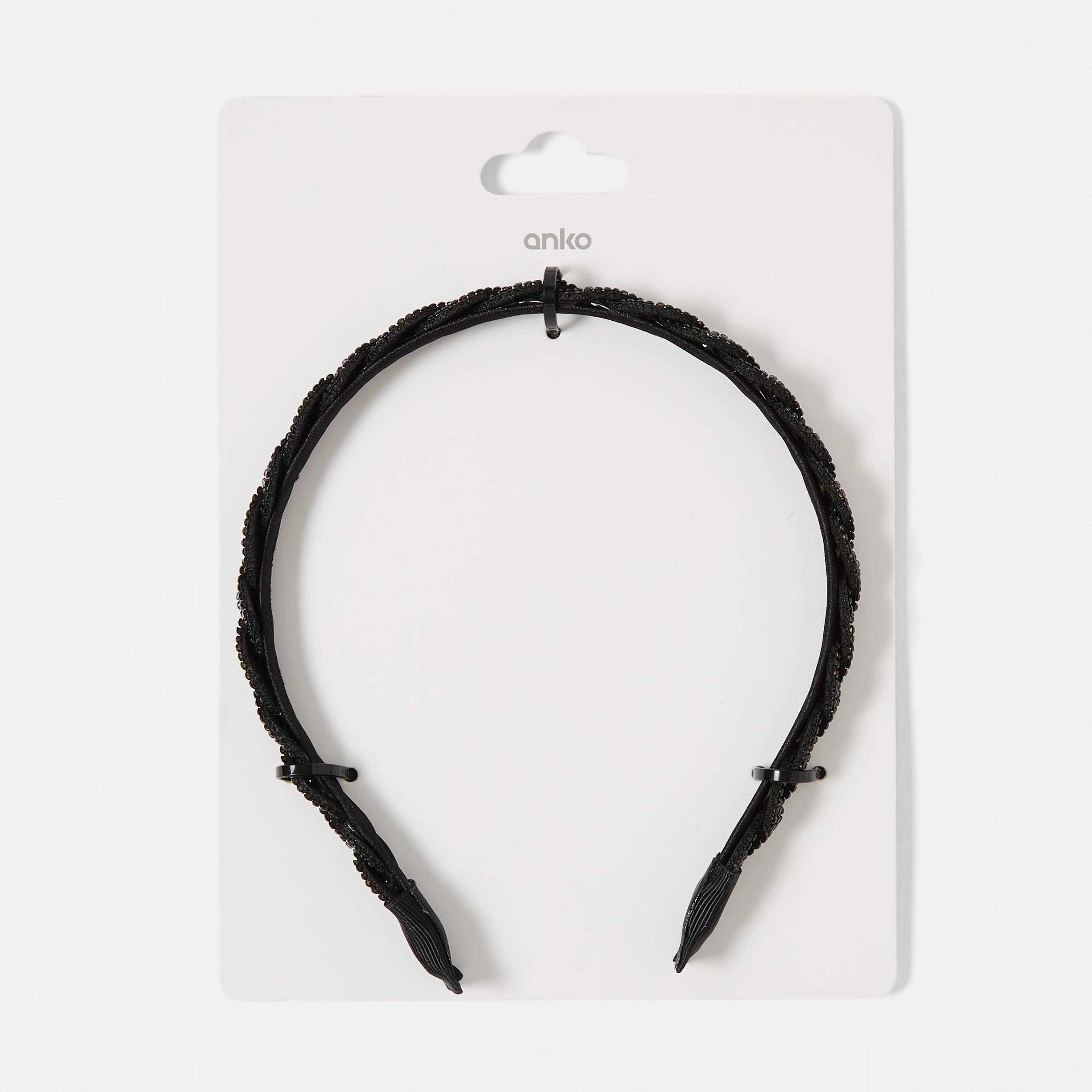 4 Sparkly Headband - Black Black, 4 of 4
