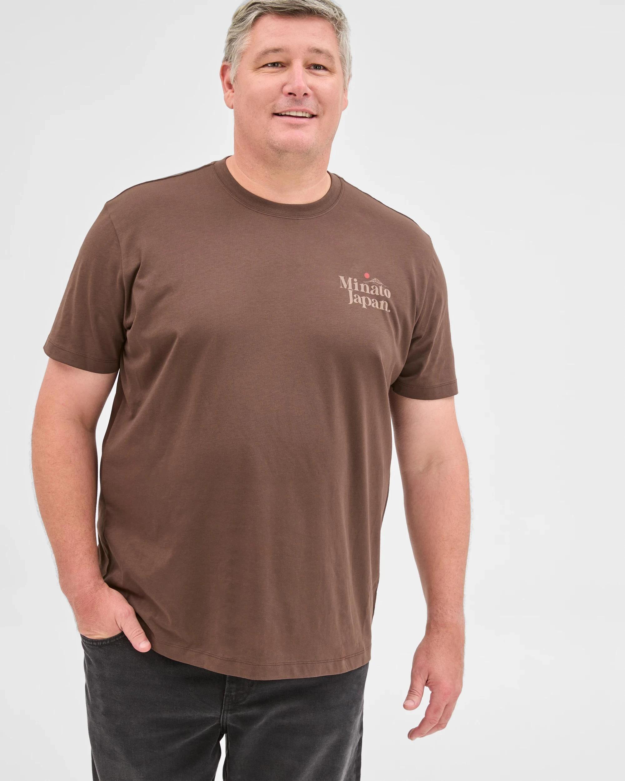 2 Target Man Plus Plus Size Australian Cotton Print T-Shirt CHOCOLATE, 2 of 5