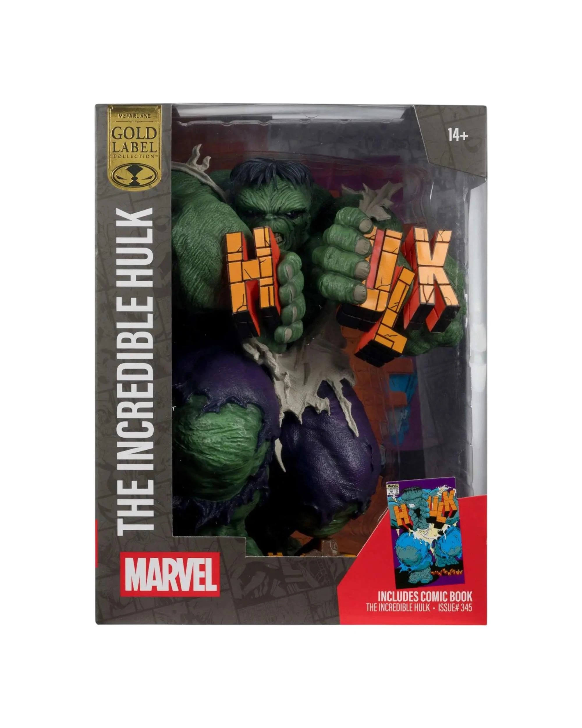 1 McFarlane Marvel Collection The Incredible Hulk #345 Hulk Gold Label 1:6 Scale Figure, 1 of 9