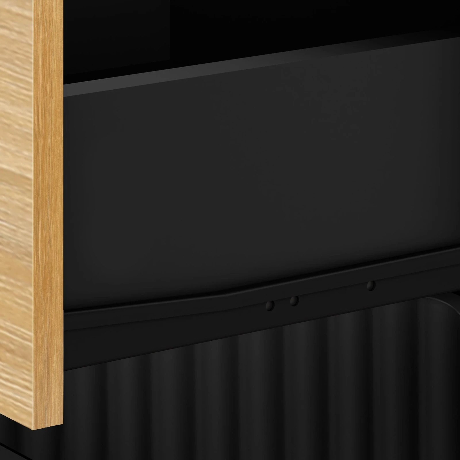 7 Alfordson 4 Chest of Drawers Bedside Table Storage Cabinet Set Dresser - Black, 7 of 10