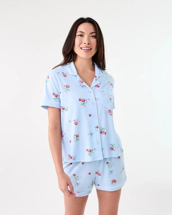 Short Sleeve Top and Shorts Comfort Pyjama Set