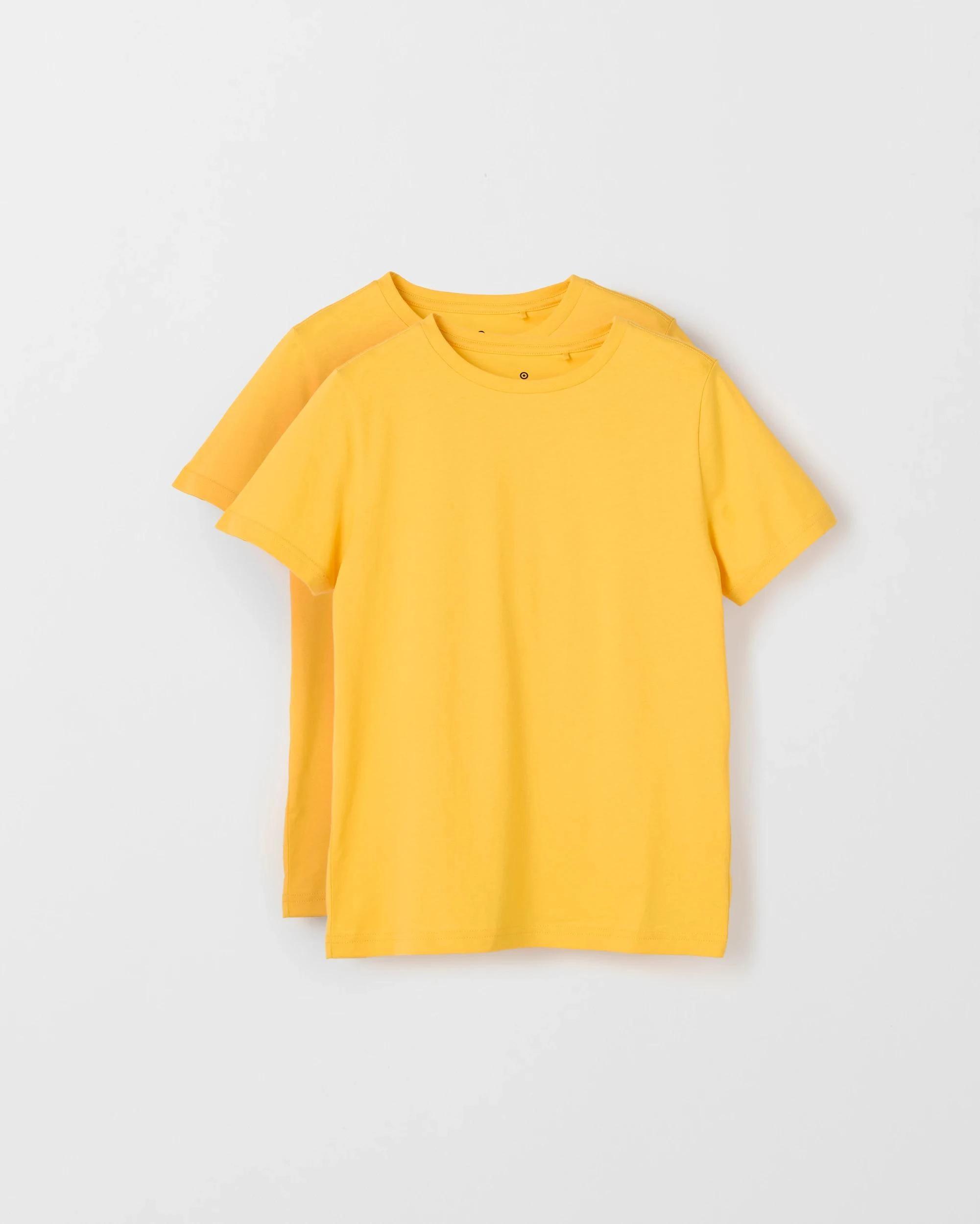 1 Target Kids Australian Cotton 2 Pack School T-Shirt GOLD, 1 of 3