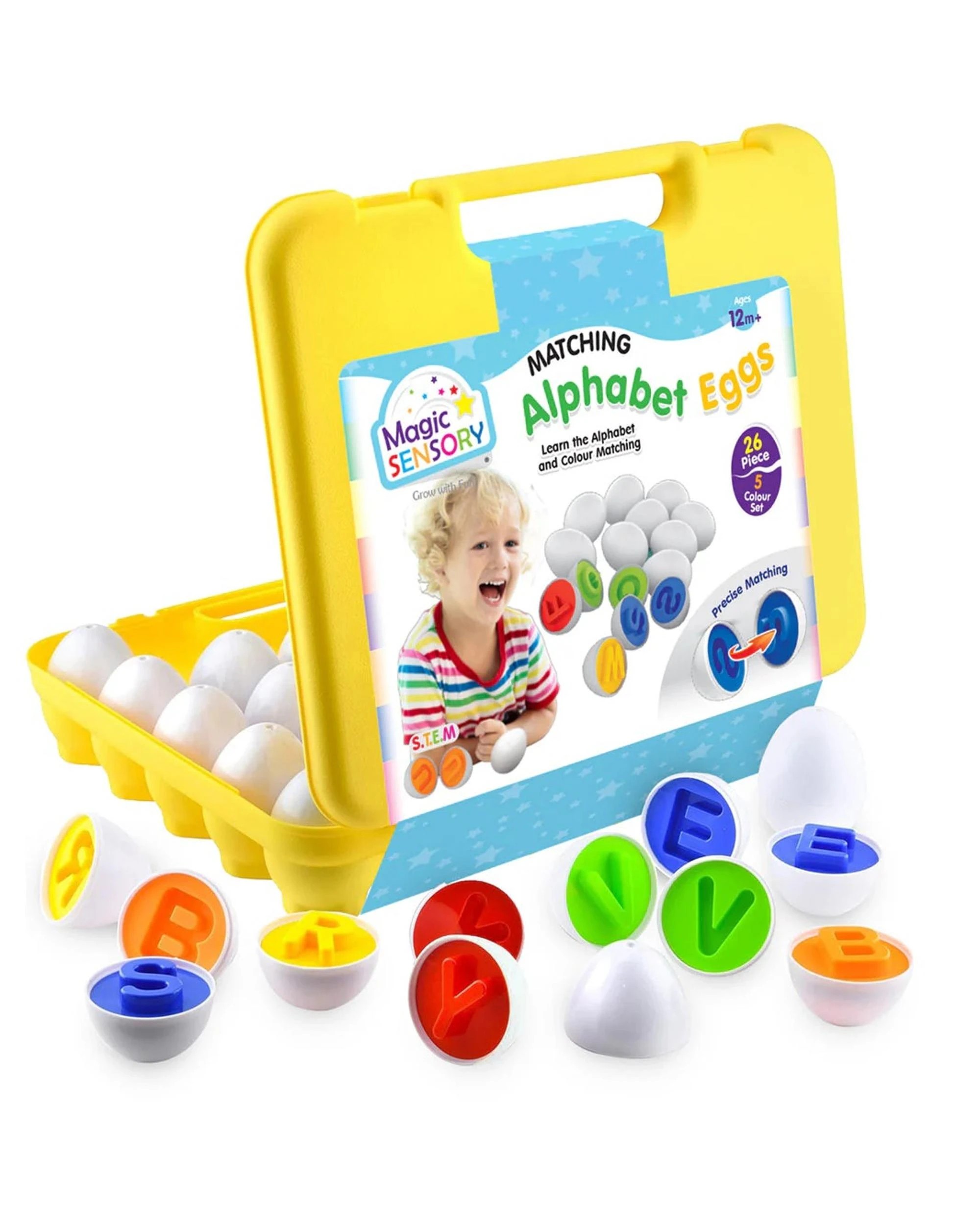 1 Magic Sensory Matching Alphabet Eggs, 1 of 6