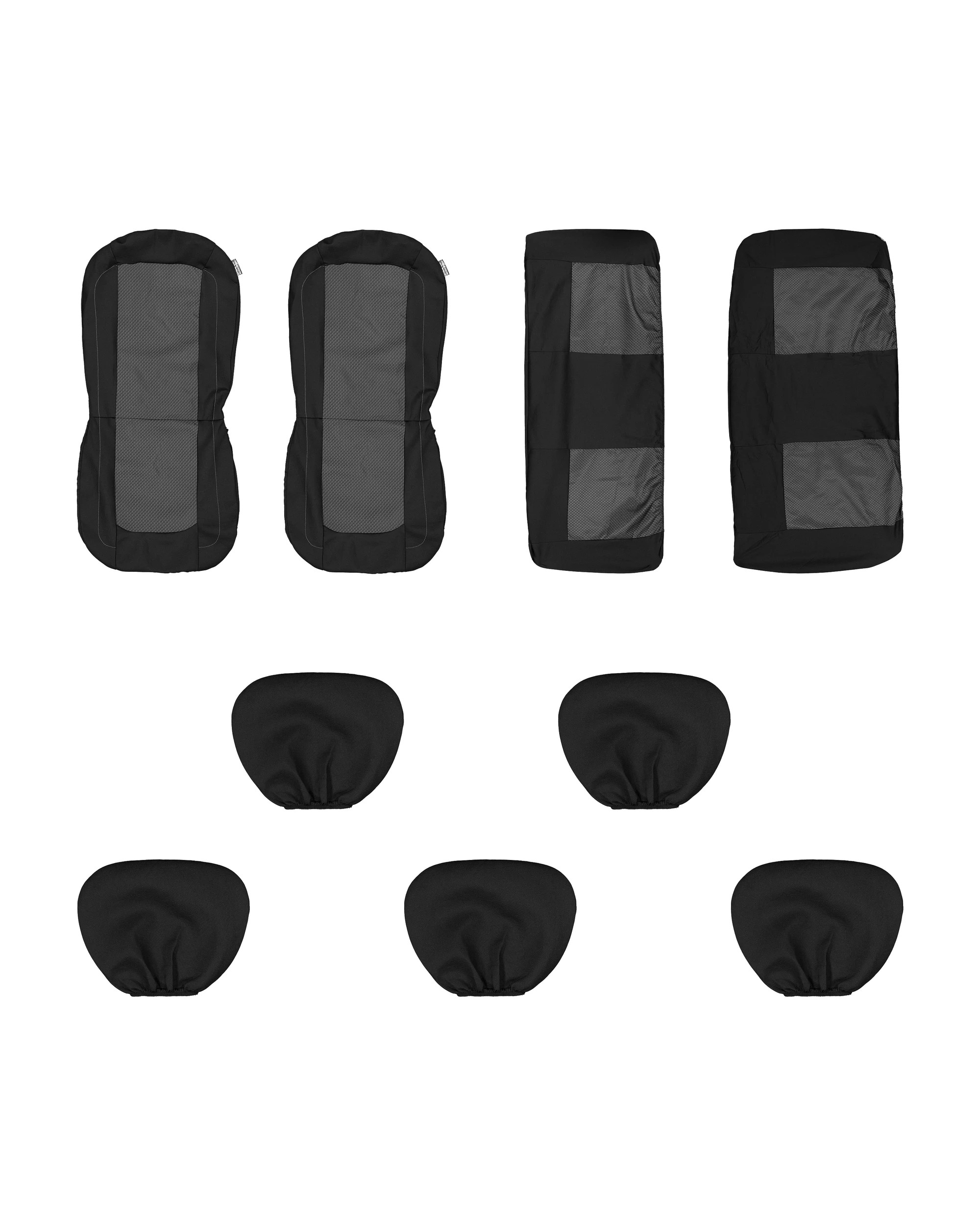 3 3 Pack Jacquard Seat Covers - Black, 3 of 6