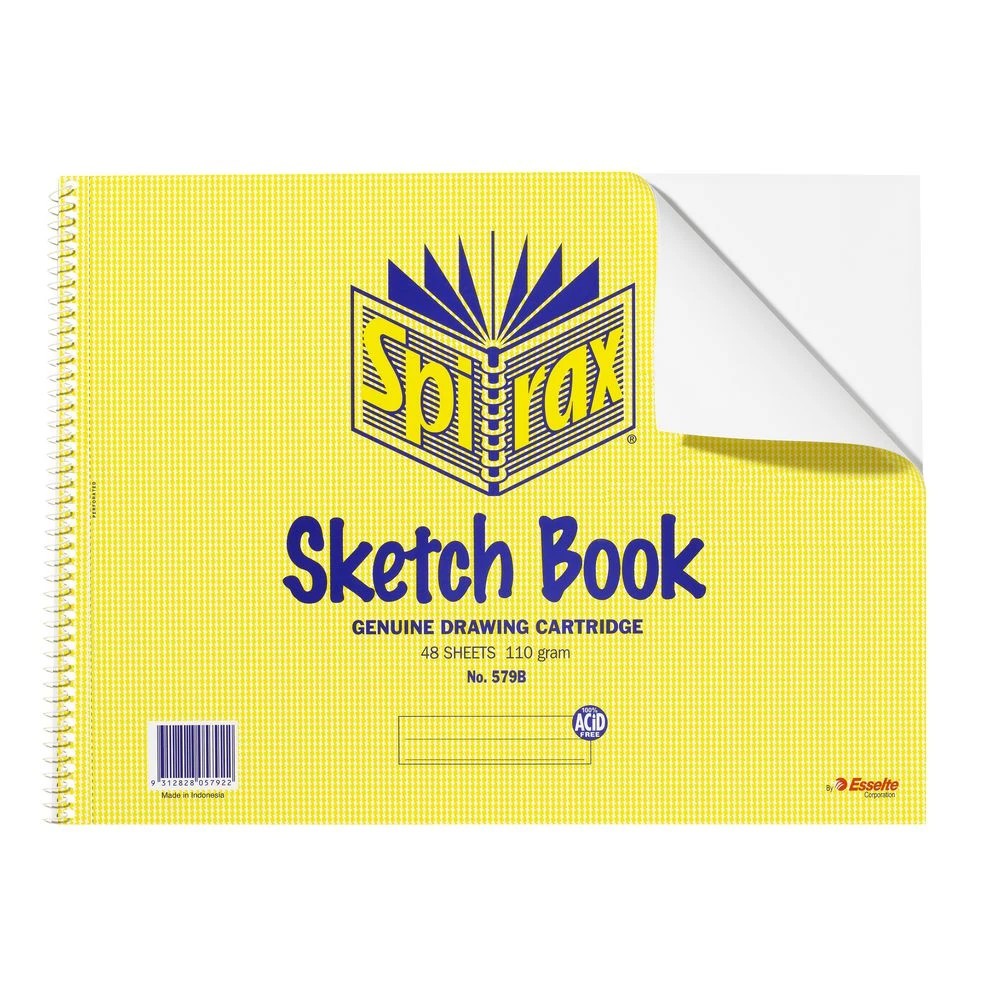 2 Spirax No. 579B Sketch Book 272x360mm 48 Pages, 2 of 2