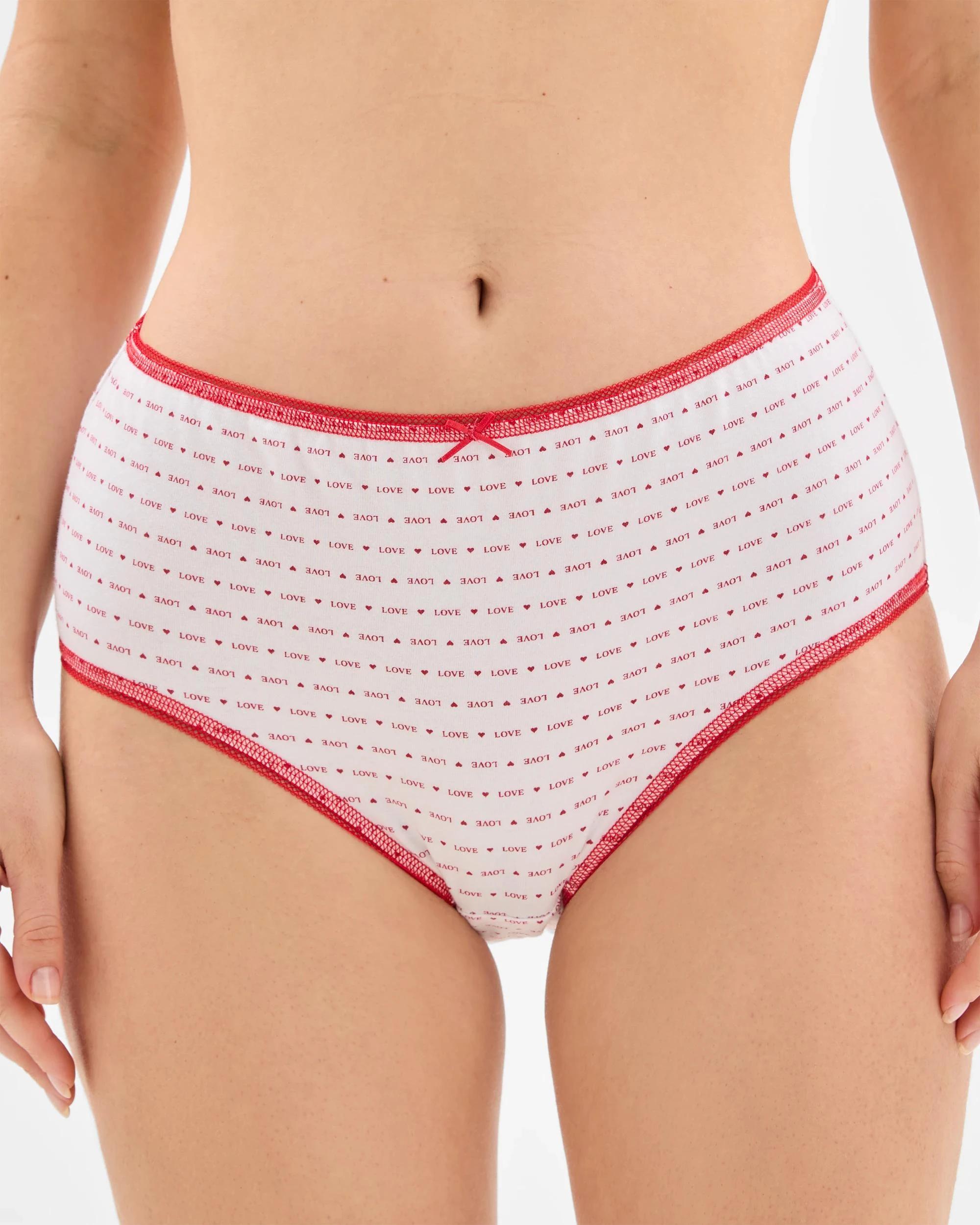 2 Target Womens Australian Cotton Midi Briefs 5 Pack LOVE HEART, 2 of 5
