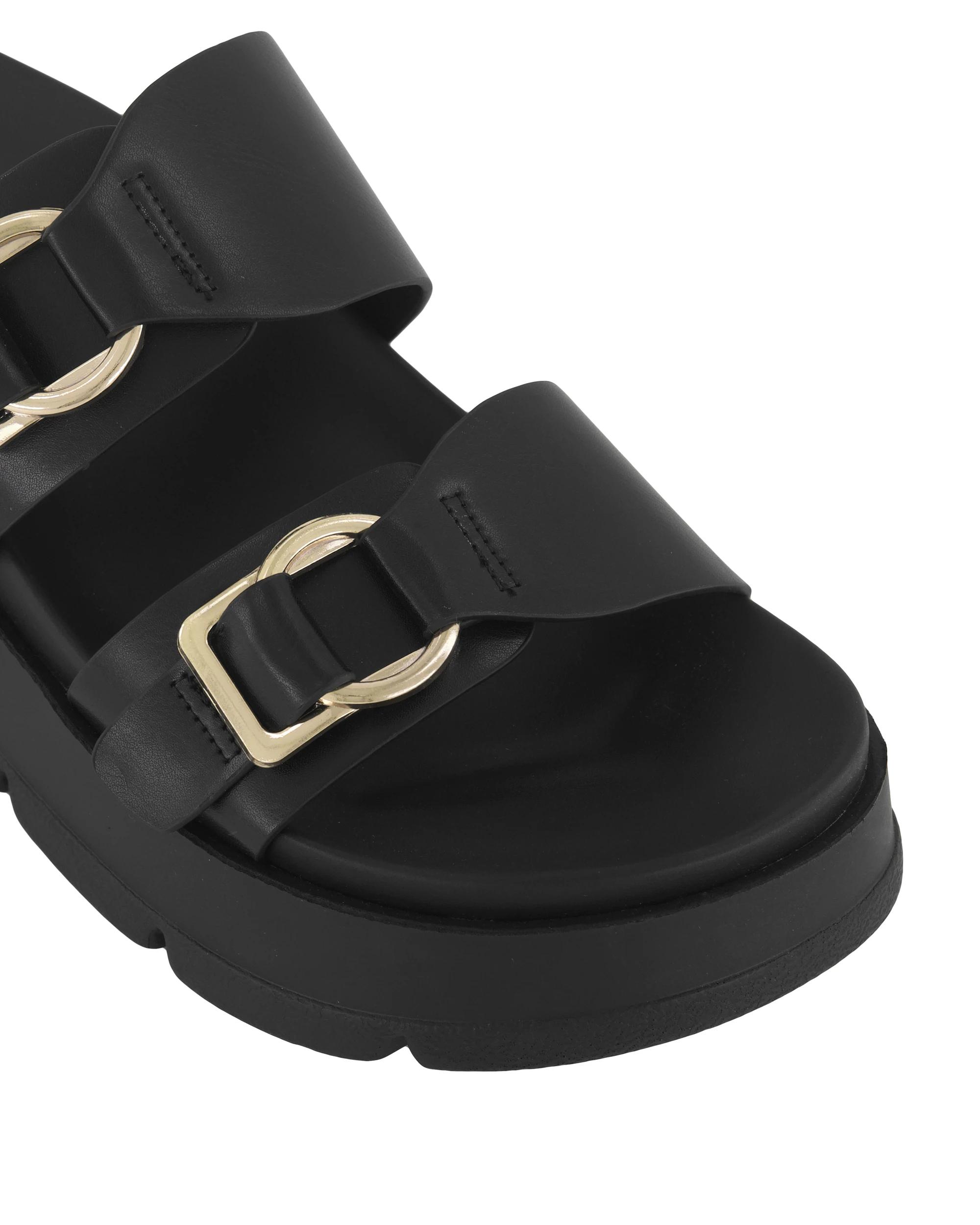 5 Double Buckle Platform Heels Black, 5 of 5