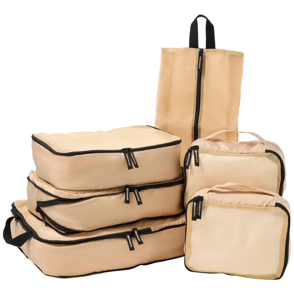 1 Otto On The Go Packing Cubes 6 Pack Tan, 1 of 6