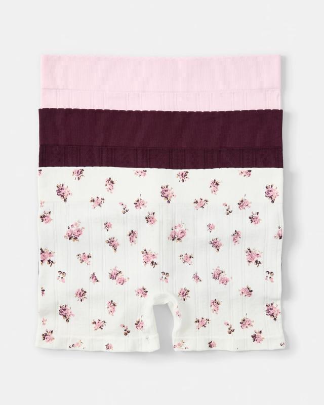 3 Pack Seamfree Rib Boyleg Shor