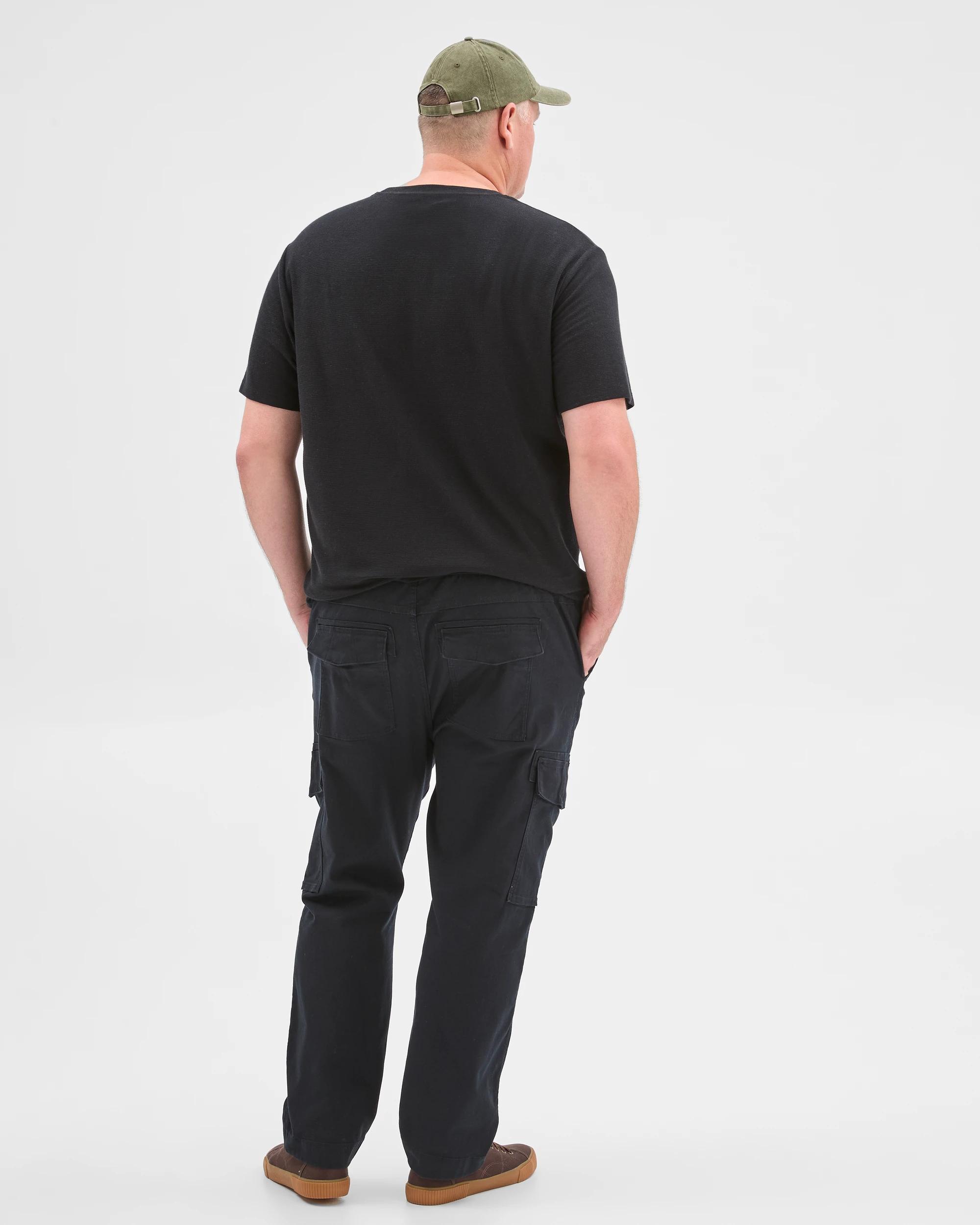 5 Target Man Plus Size Australian Cotton Cargo Pants BLACK, 5 of 5
