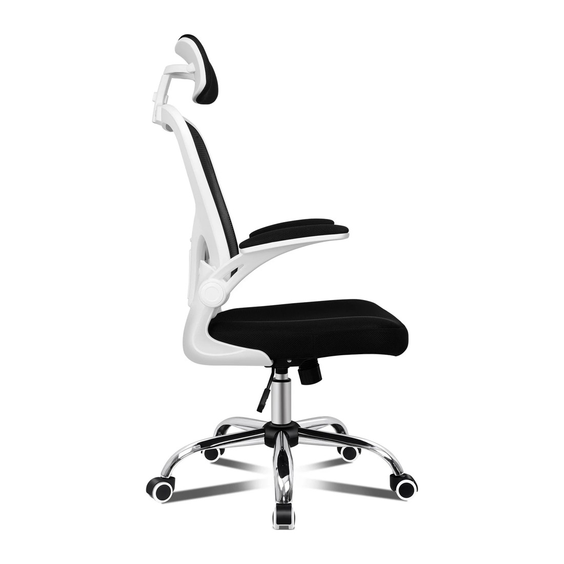 3 Alfordson Mesh Office Chair Executive Fabric Seat Gaming Racing Tilt Computer - White, 3 of 10