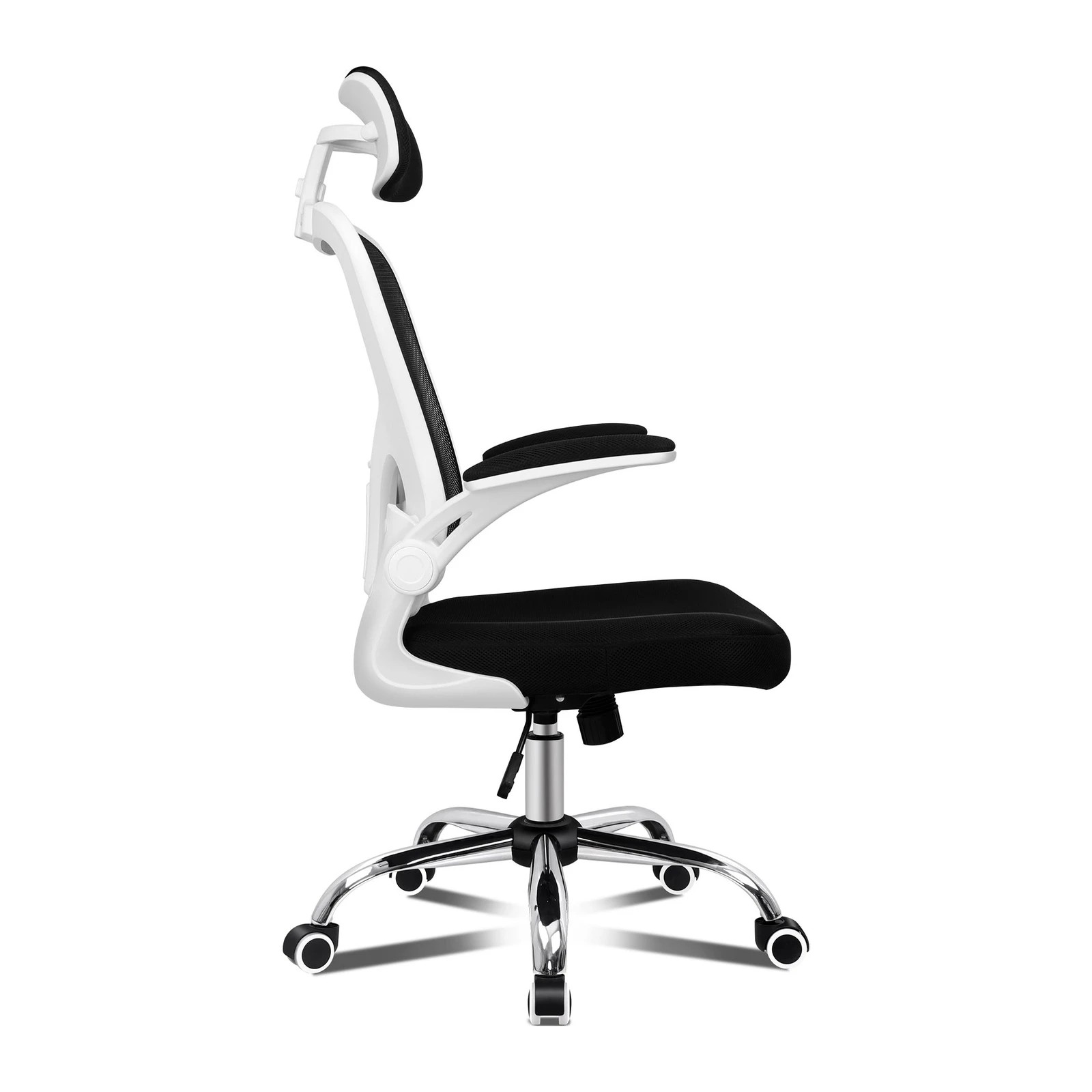 3 Alfordson Mesh Office Chair Executive Fabric Seat Gaming Racing Tilt Computer - White, 3 of 10
