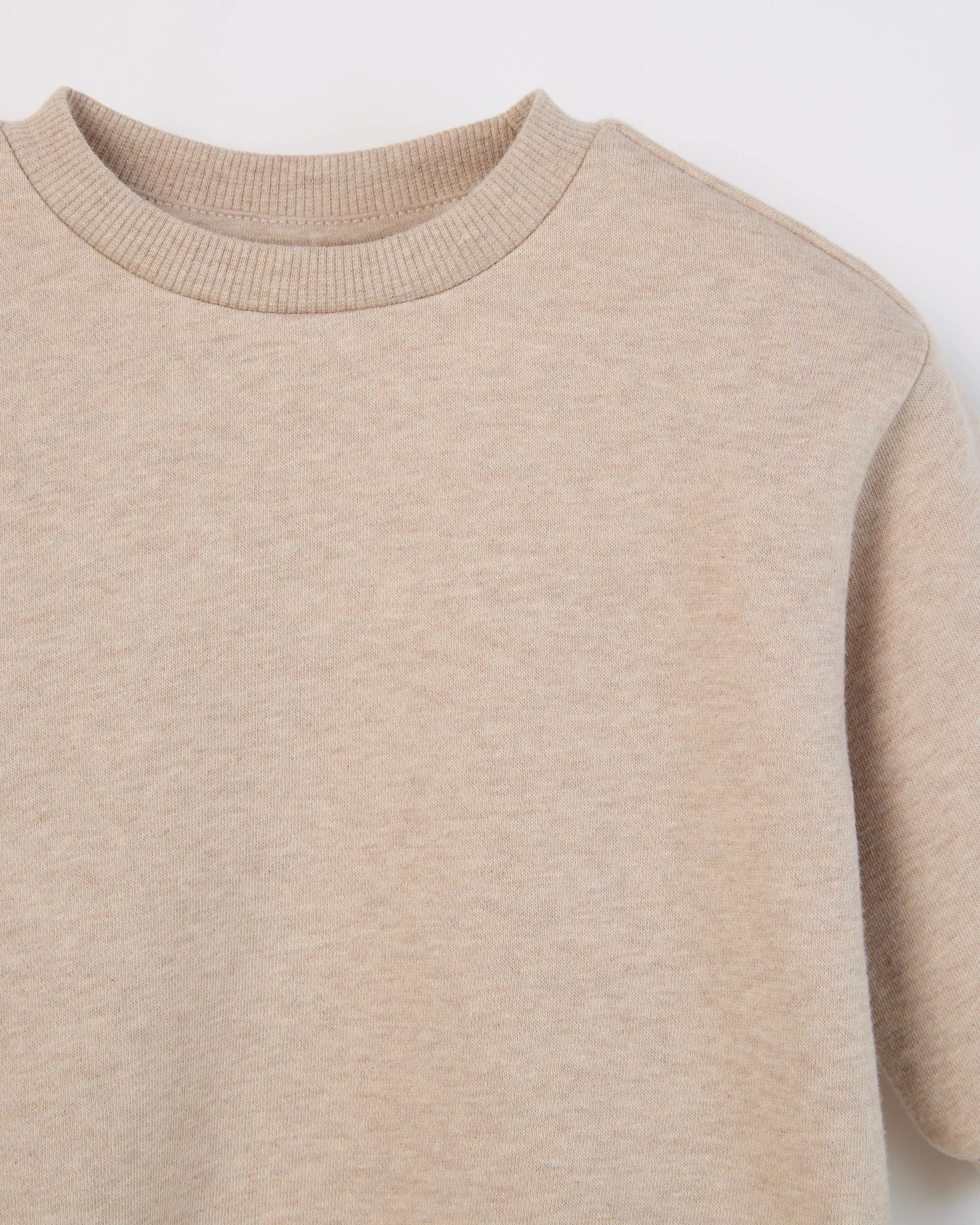 2 Target Baby Baby Australian Cotton Blend Plain Jumper TAUPE MARLE, 2 of 2