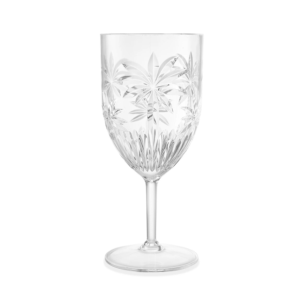2 4 Clear Palm Acrylic Wine Glasses, 2 of 6