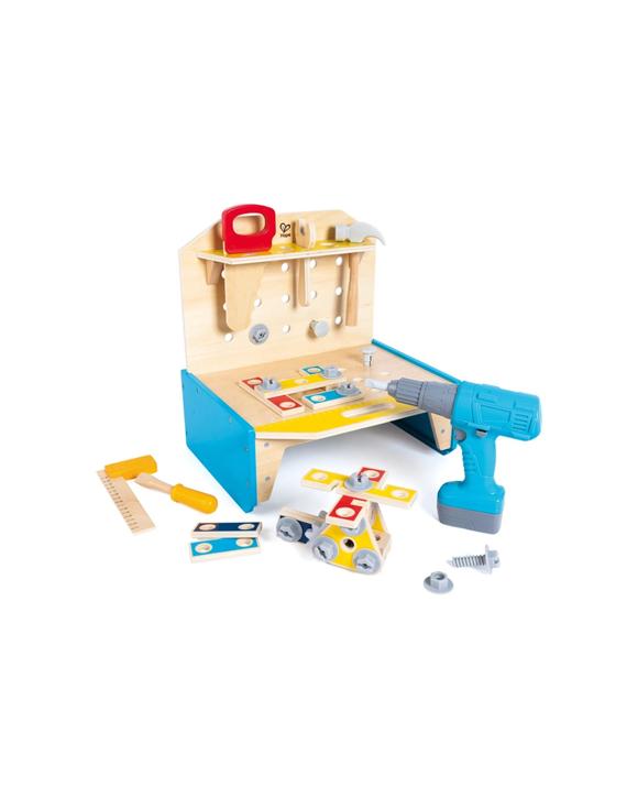 Hape Little Engineer's Workbench Toy With Tools Creative Play - Multi