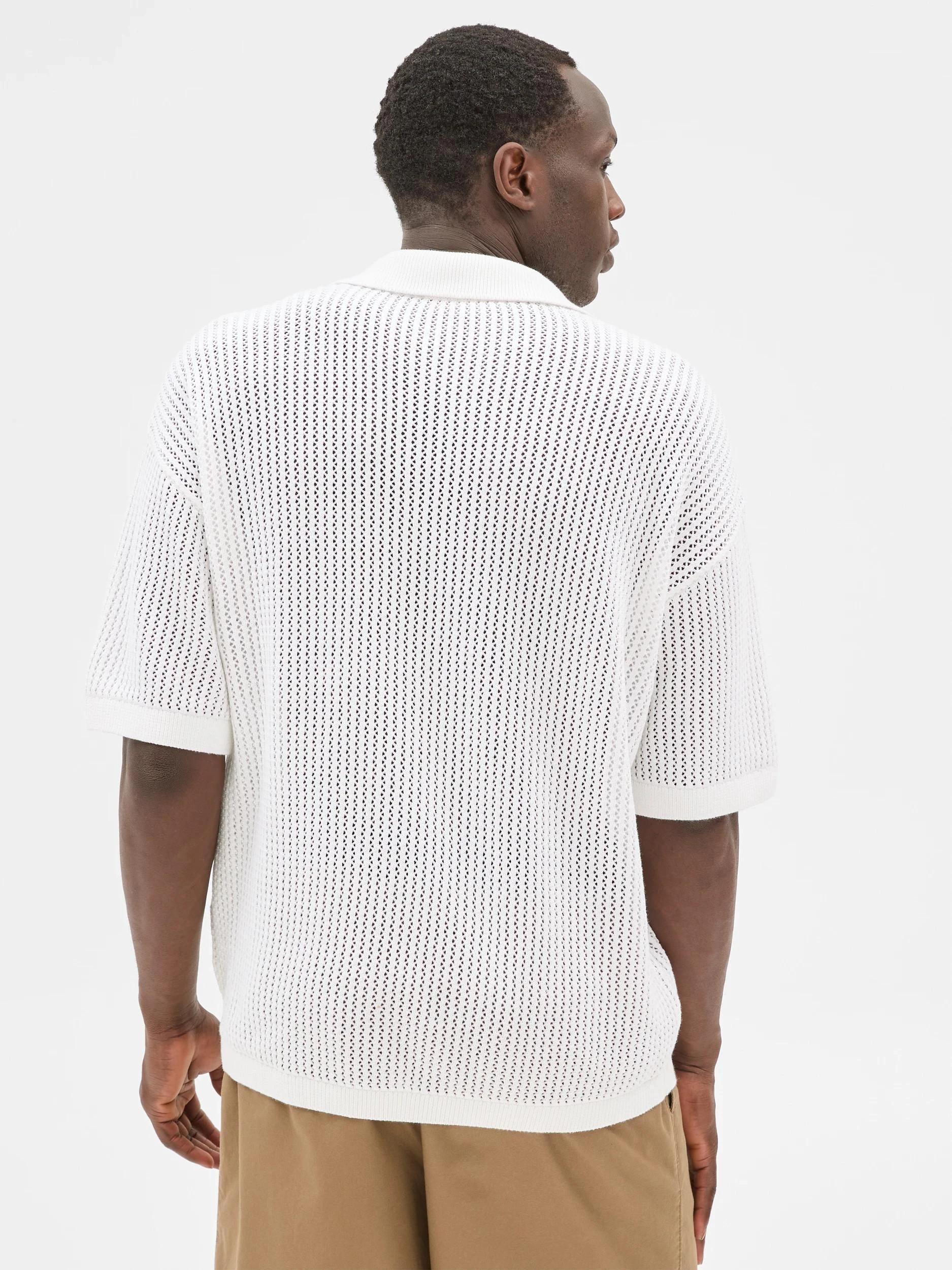 4 Australian Cotton Knit Polo Top - Commons WHITE, 4 of 7