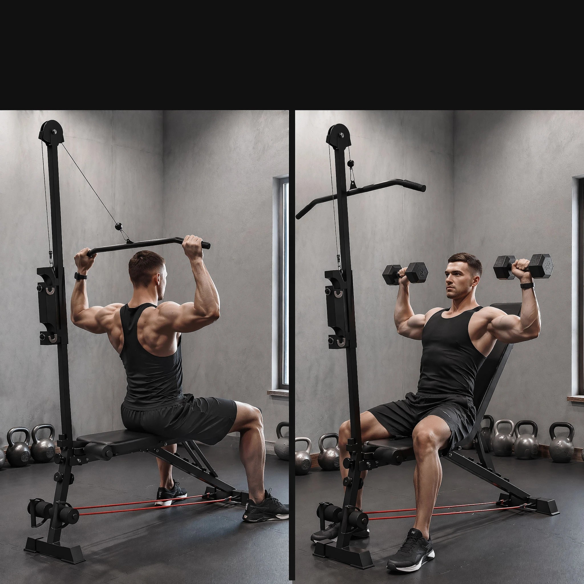 5 Everfit Adjustable Weight Bench Foldable Multi-Function Weight Bench - Black, 5 of 8