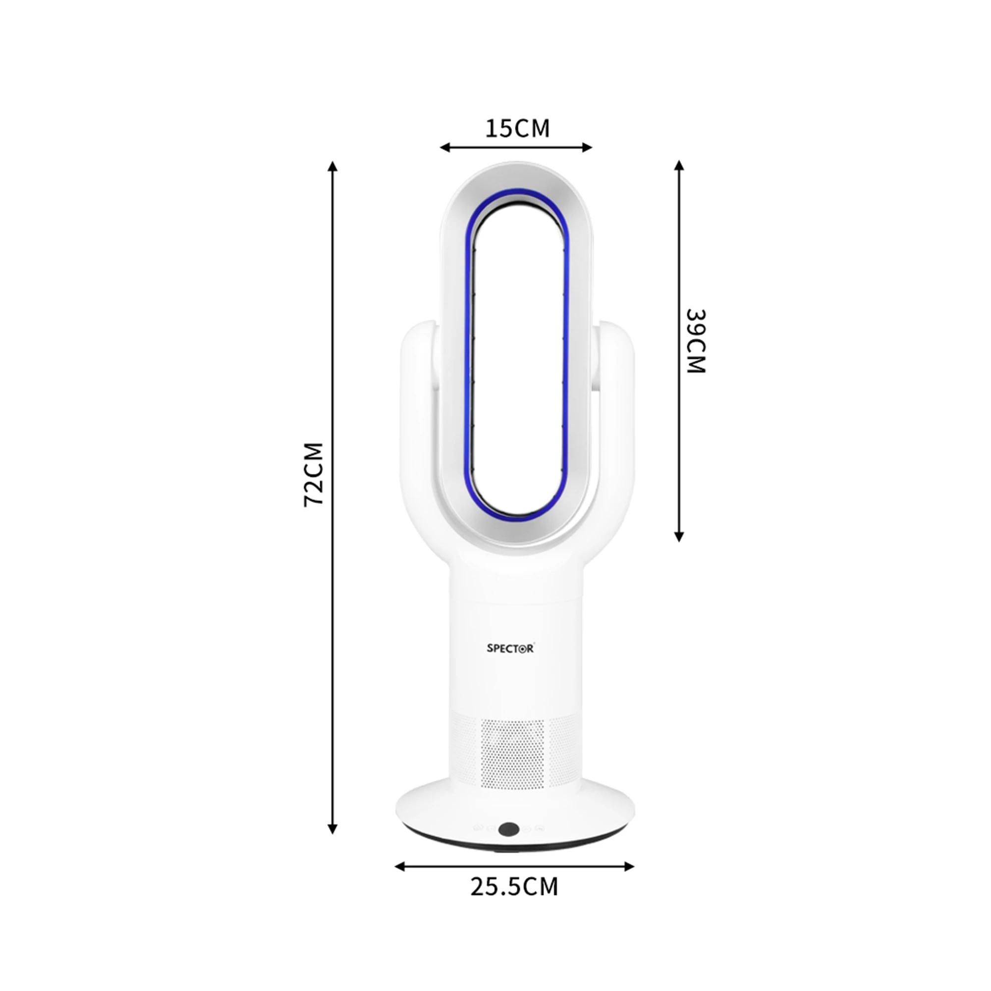 3 Spector Bladeless Electric Fan Cooler Heater Air Cool Sleep Timer All Season Use, 3 of 6