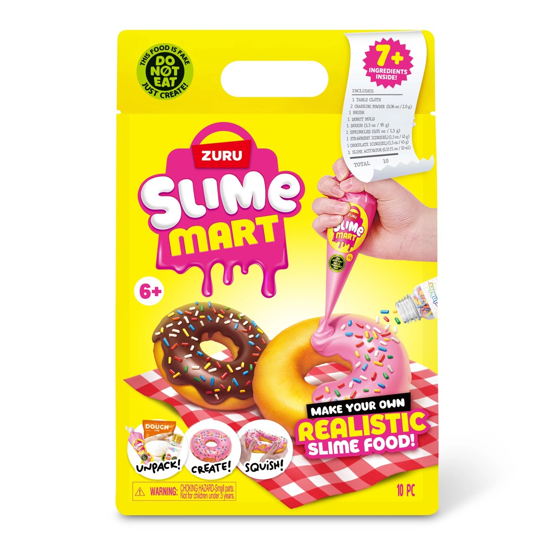 1 10 Piece Zuru Slime Mart Make Your Own Realistic Slime Food Playset - Donut, 1 of 9