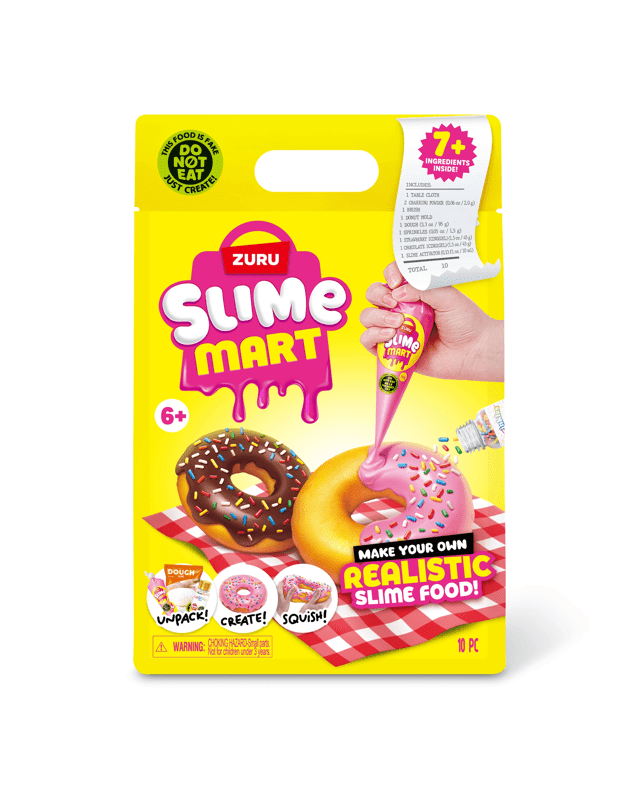 10 Piece Zuru Slime Mart Make Your Own Realistic Slime Food Playset - D