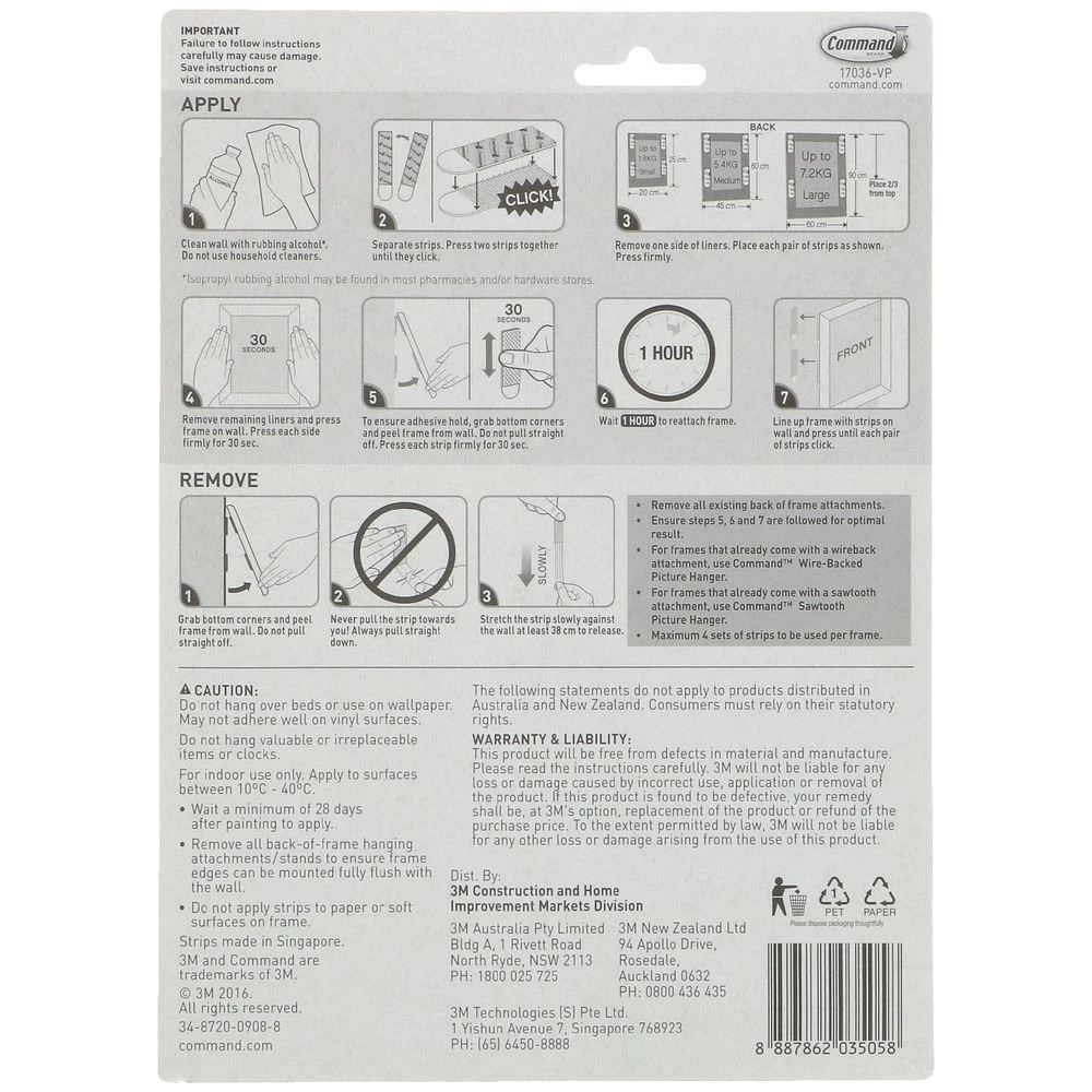 8 3M Command Picture Hanging Strips Value Pack, 8 of 8