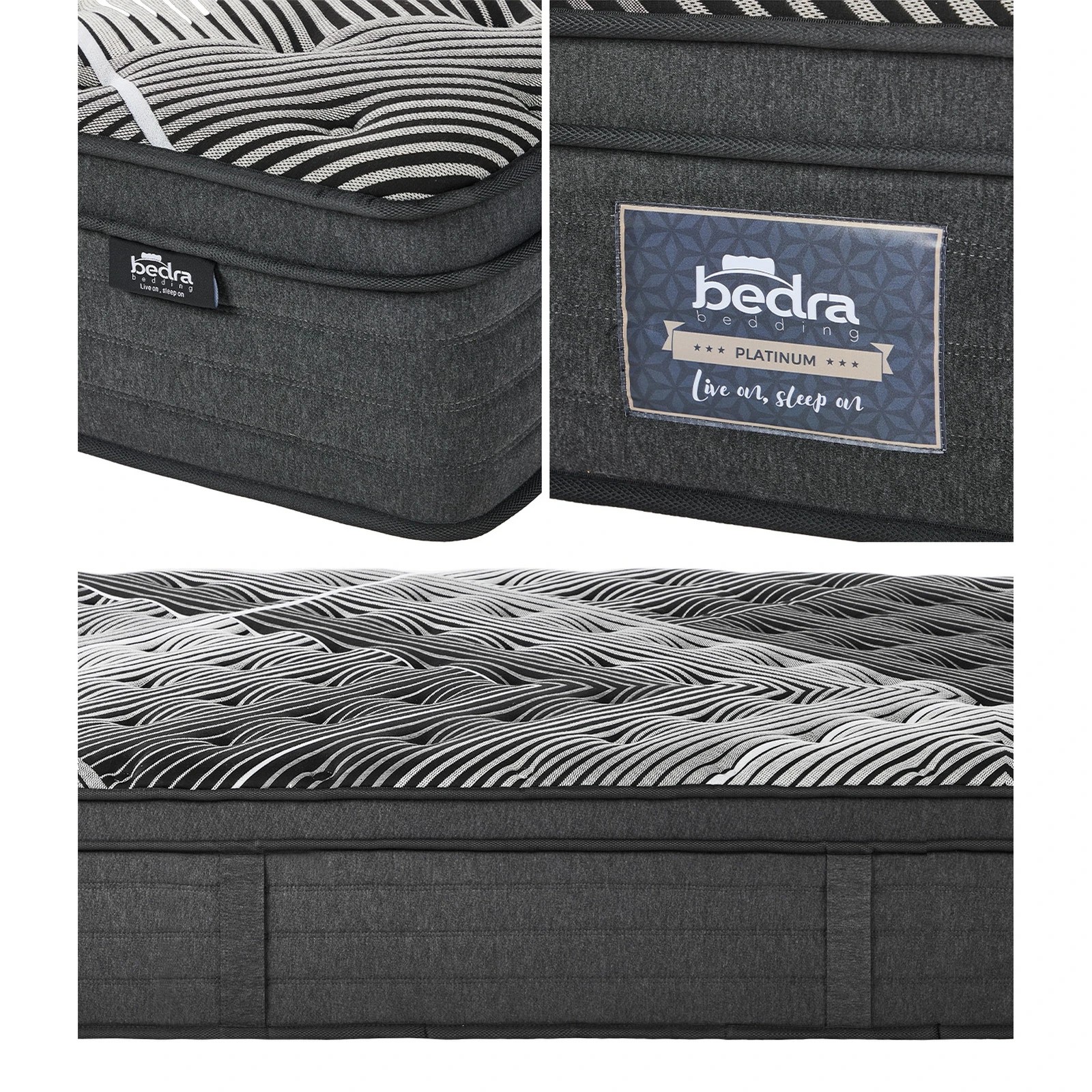 4 Bedra Bedding Queen Mattress 9 Zone Pocket Spring Foam Bamboo Euro Top 35cm - Multi, 4 of 4