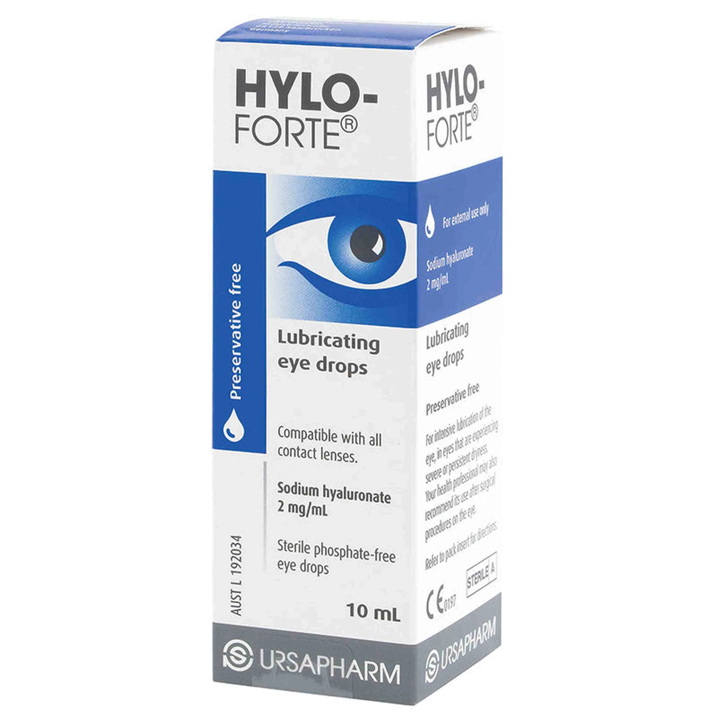2 Hylo-Forte Lubricating Eye Drops 10ml, 2 of 3
