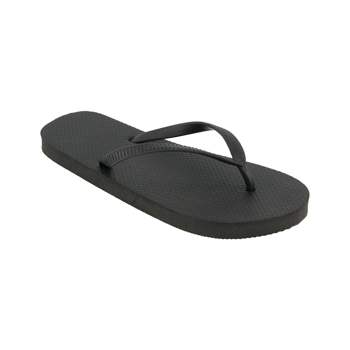 1 Basic Plain Thongs BLACK, 1 of 3