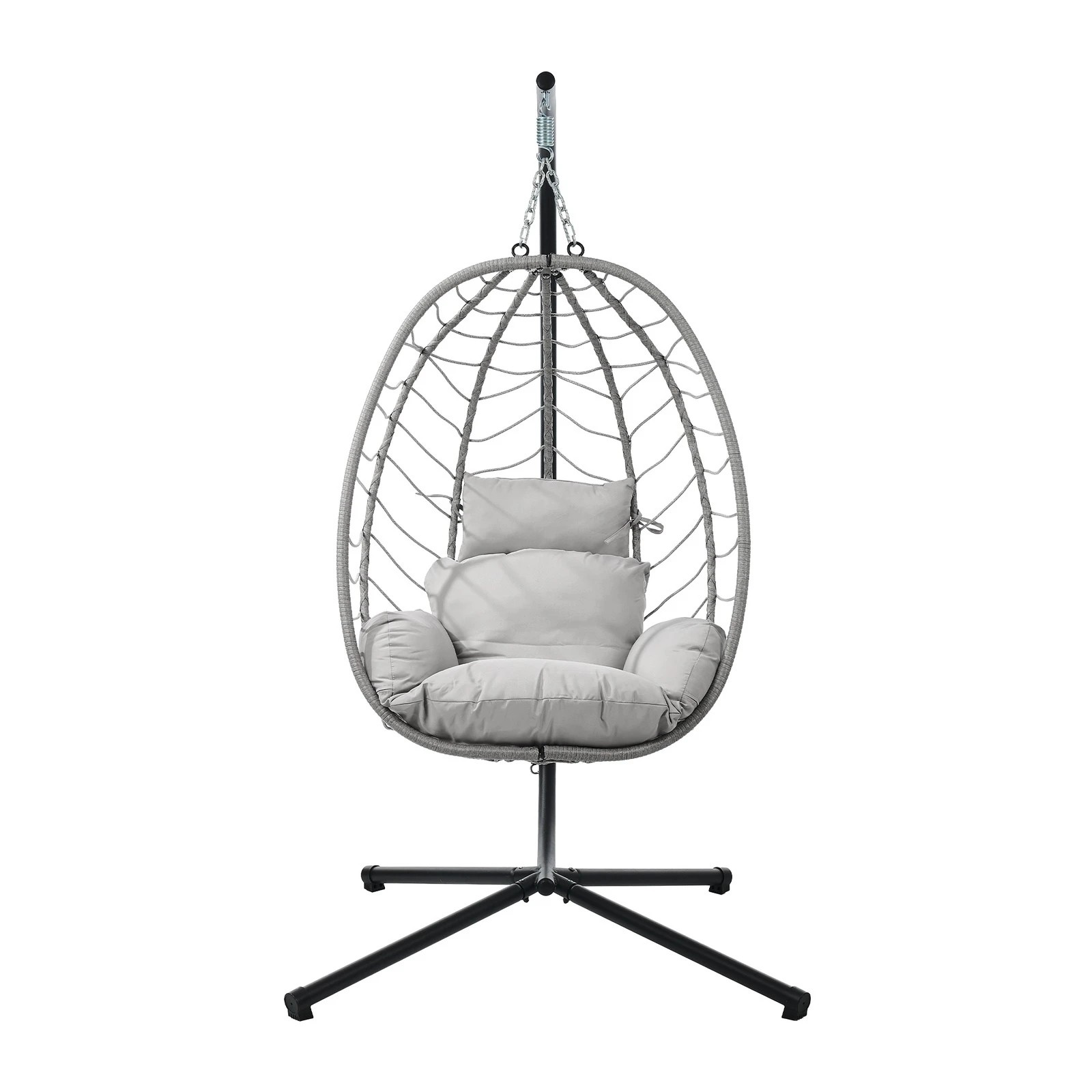 6 Livsip Outdoor Hanging Chair Swing Chair Porch Egg Seat Garden Furniture Rattan - Multi, 6 of 8
