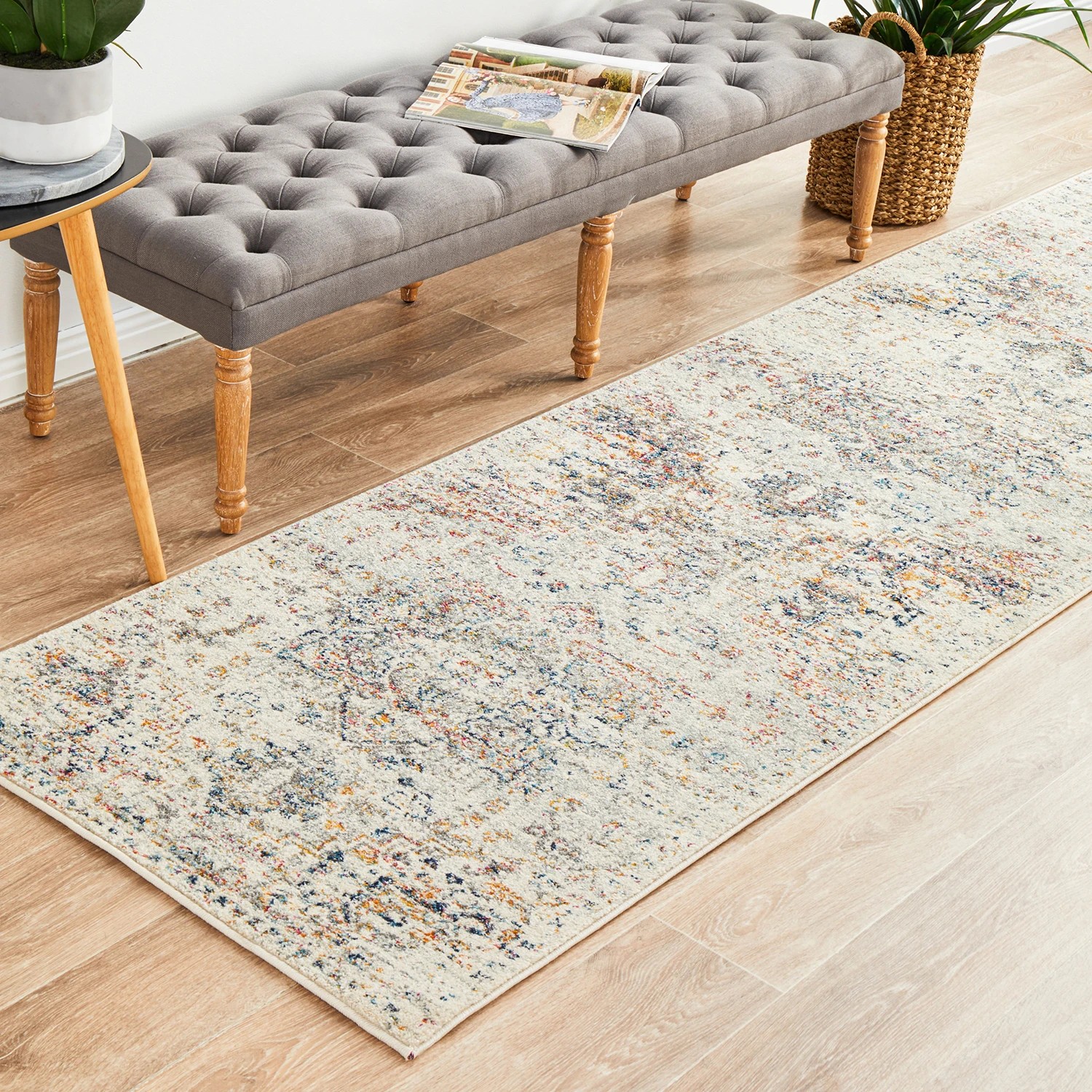 1 Common Ground Rugs Era 911 400x80cm - Large Runner Power Loomed Pet Friendly Rug - Natural, 1 of 9
