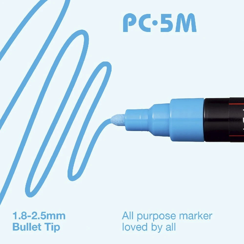 2 POSCA PC 5M Paint Marker Grey, 2 of 7