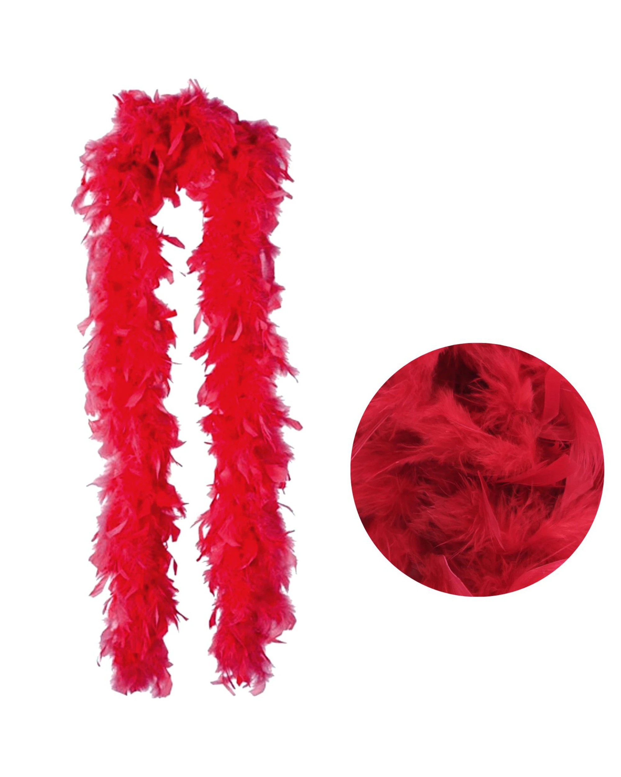 1 Party Planet Feather Boa - One Size - Red, 1 of 2