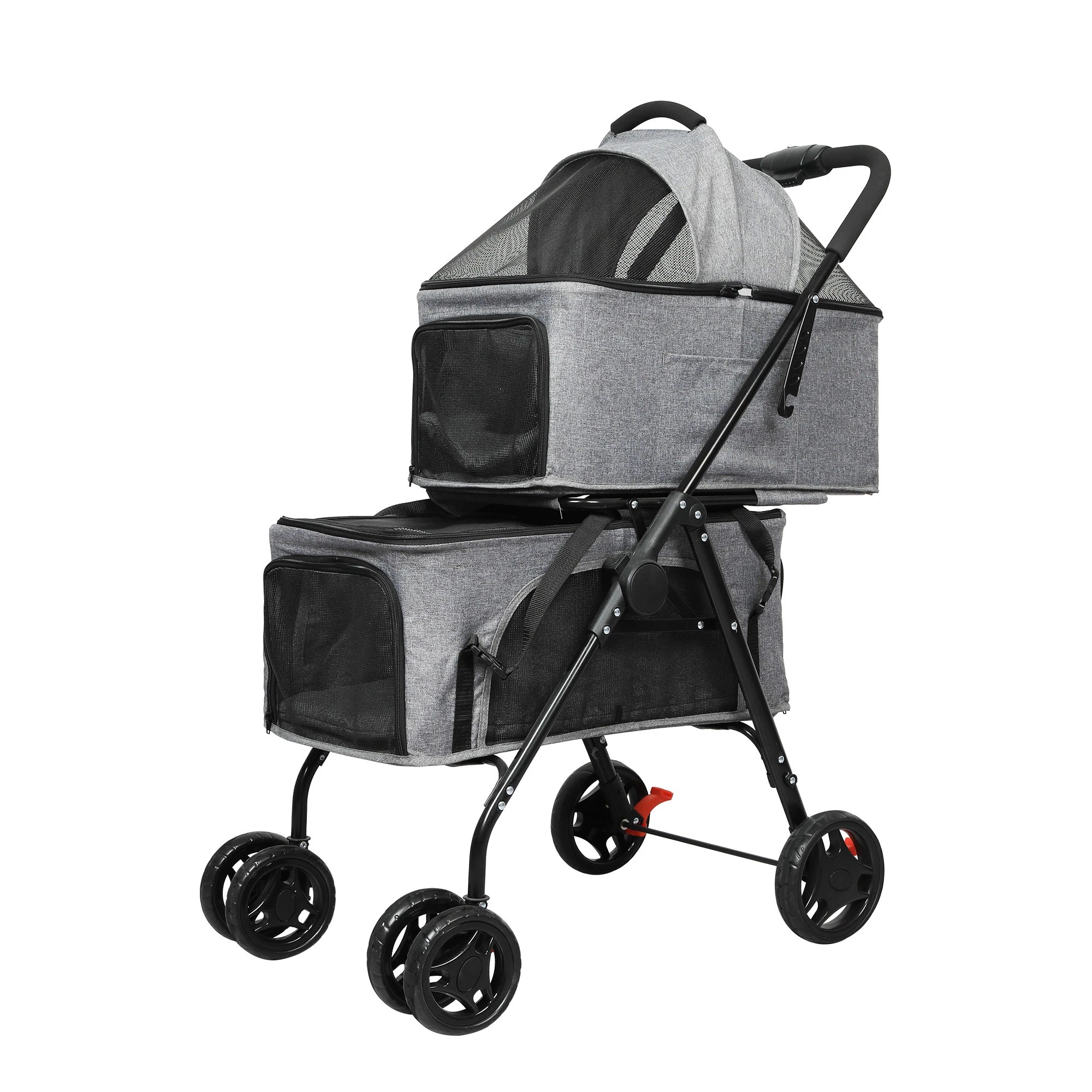1 Pawz Pet Stroller 3In1 For Large Dogs 50Kg Capacity In Coulor - Grey, 1 of 8