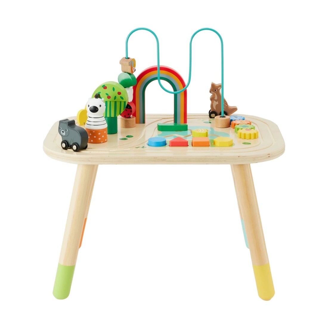3 Wooden Play: Wooden Activity Table, 3 of 10