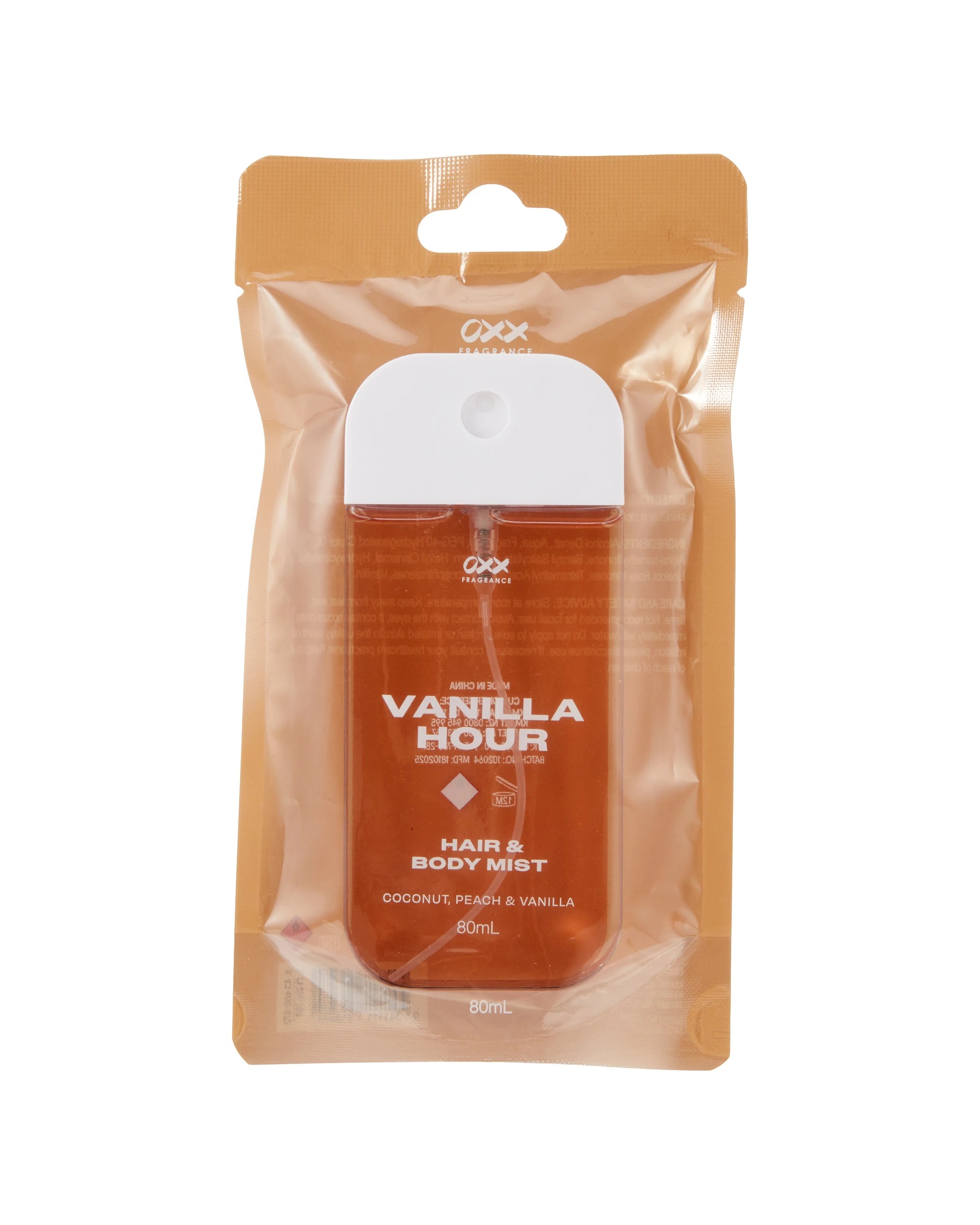 1 OXX Fragrance Vanilla Hour Hair and Body Mist 80ml - Coconut, Peach and Vanilla, 1 of 6