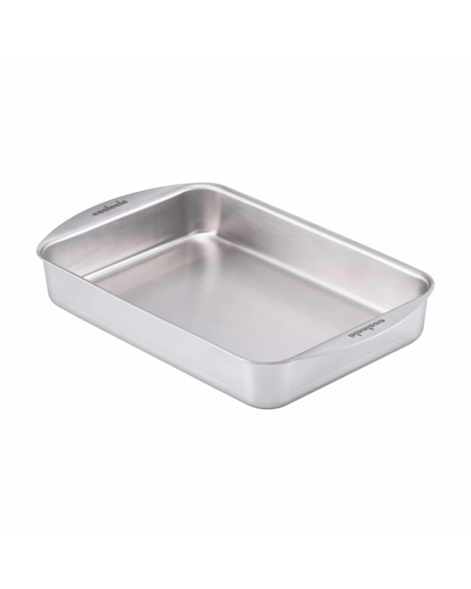 1 Essteele Clad Ovenware Stainless Steel Rectangular Roasting Pan 33cm x 23cm x 5.5cm - Silver, 1 of 1