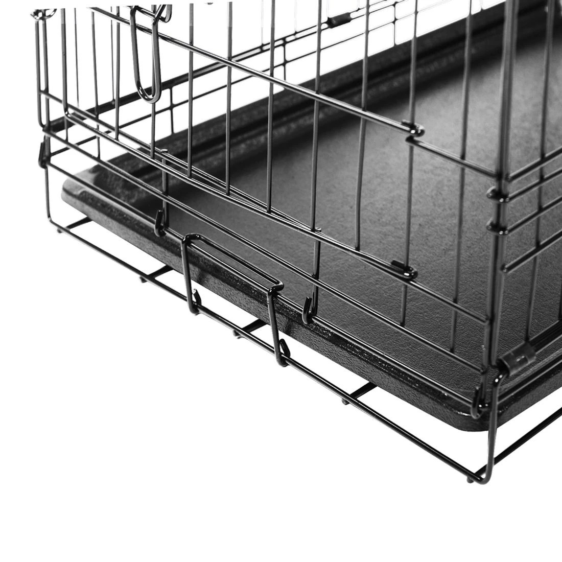 4 i.Pet 24" Dog Cage Crate Kennel 3 Doors - Black, 4 of 5