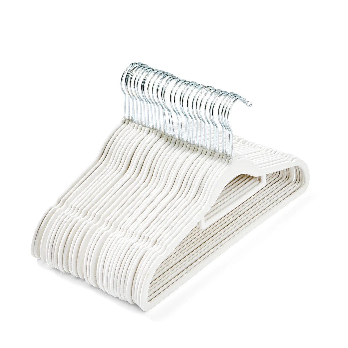 6 30 Pack Flocked Hangers - White, 6 of 8