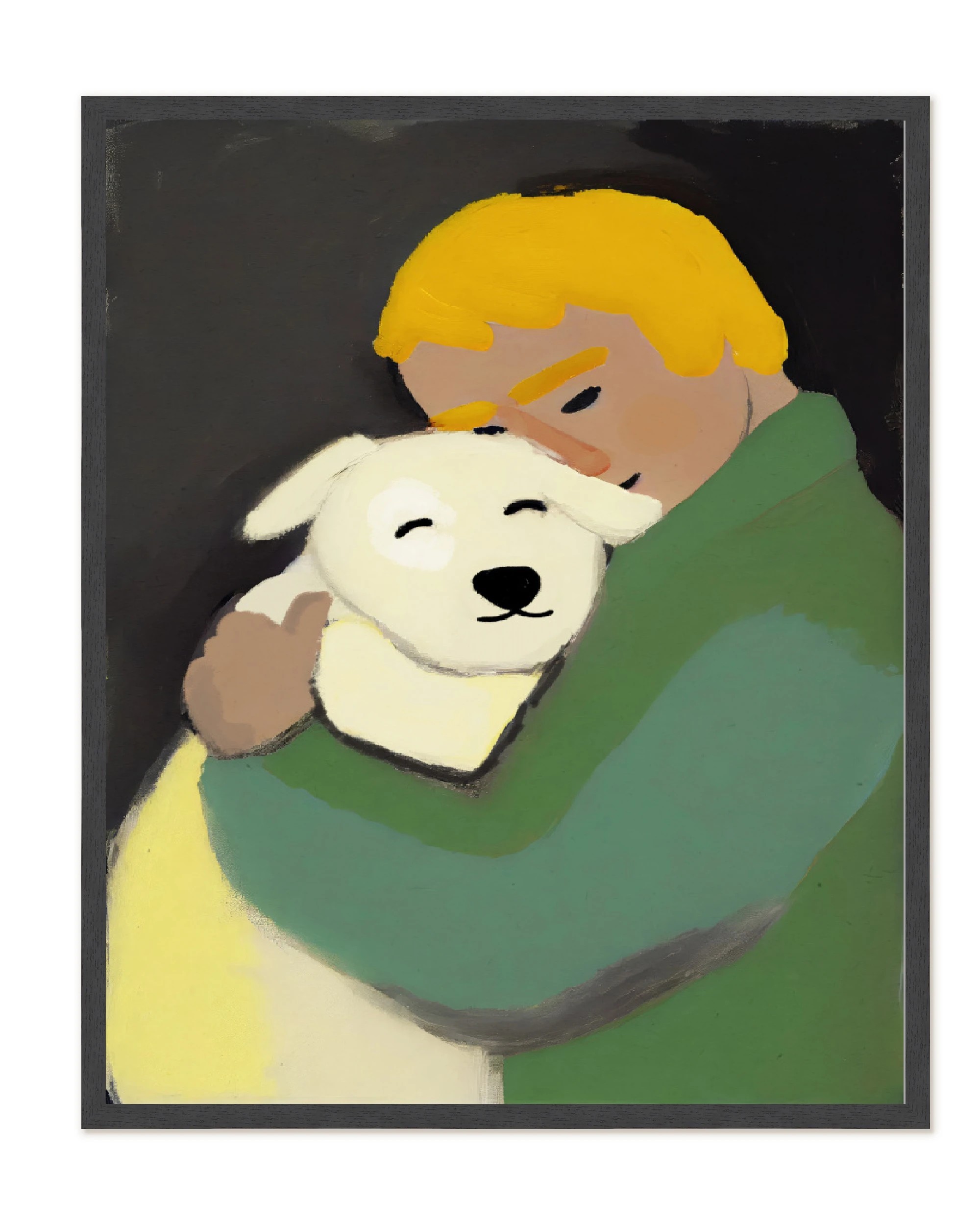 The Wall Art Warehouse - Warm Embrace - Framed Canvas - 64x54cm - Black ...