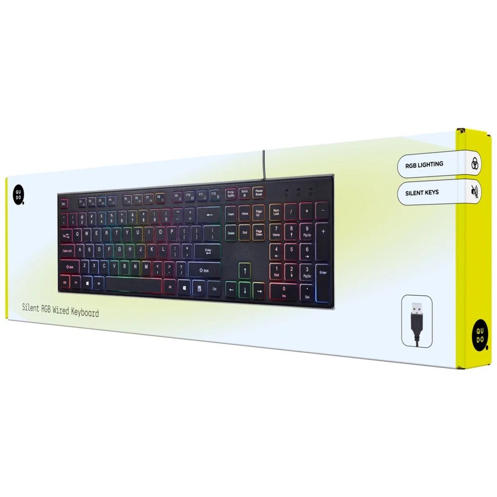 7 Qudo Silent RGB Wired Keyboard, 7 of 7
