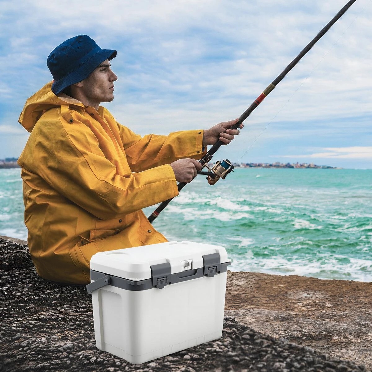 3 AUSWAY 15L Hard Ice Cooler Box Chest Portable Insulated Lunch Coolbox, 3 of 7