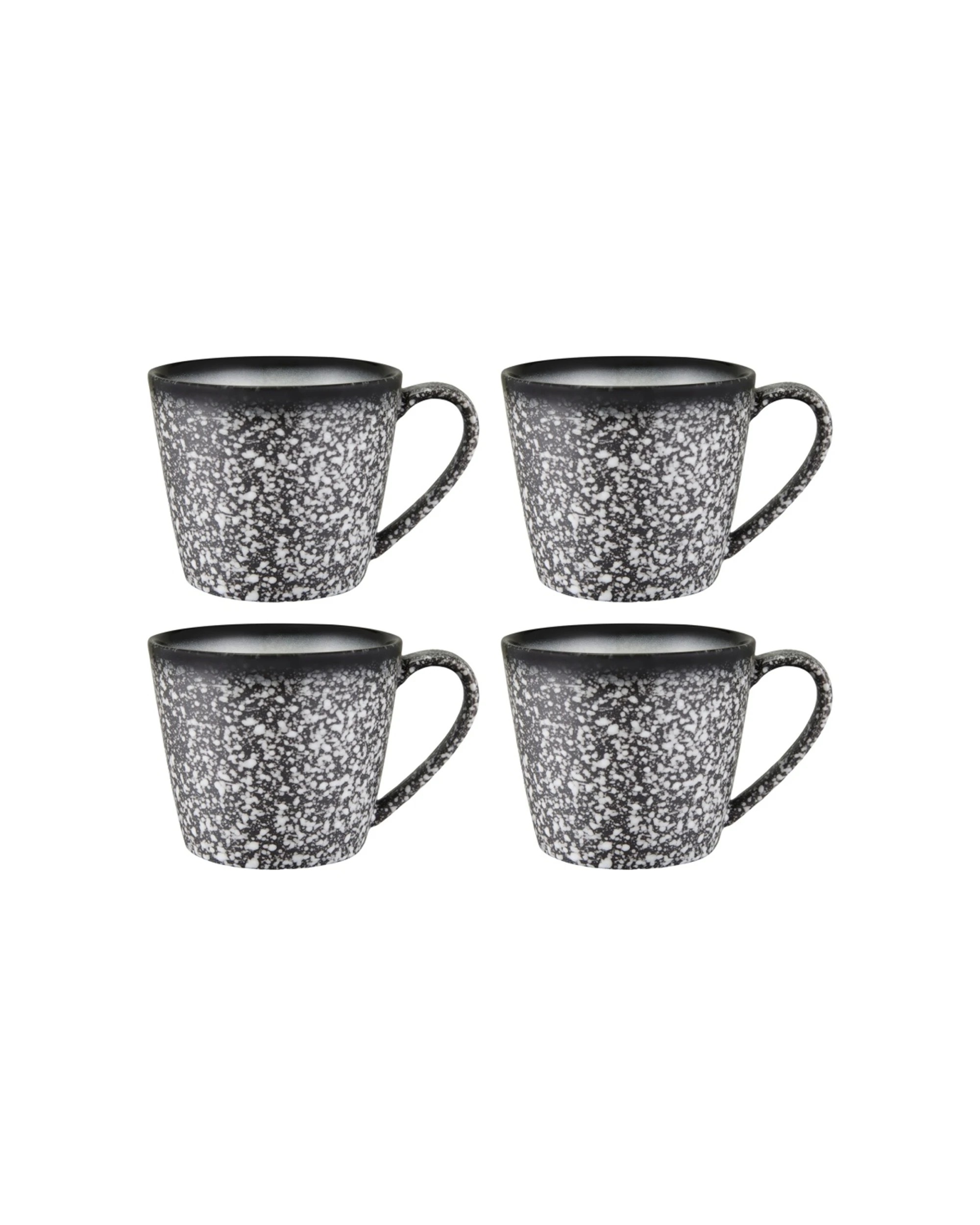 1 Maxwell & Williams 4x Caviar Porcelain Granite Conical Mug Set 420ml - Multi, 1 of 4