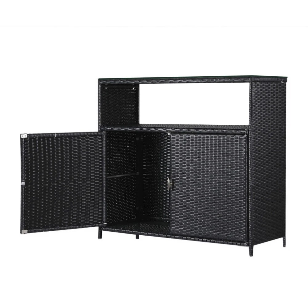 1 Gardeon Outdoor Storage Cabinet Box - Black, 1 of 5