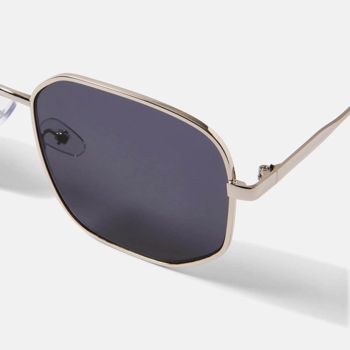 3 Metal Square Frame Glasses SILVER, 3 of 6